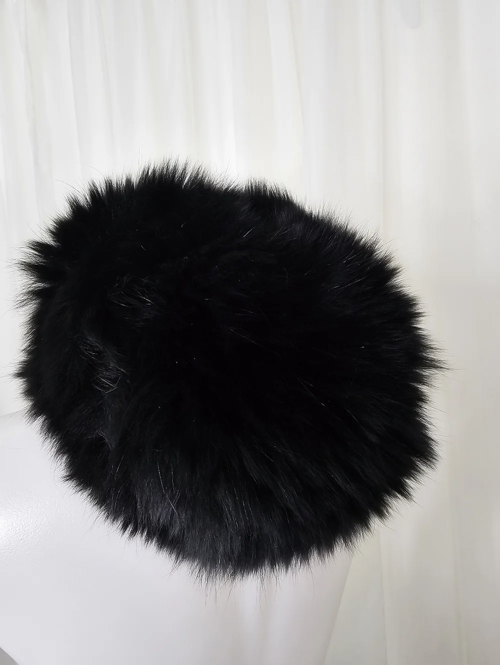 Surrell Black Fox Fur Russian-style Cossack Hat Womens